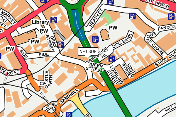 NE1 3UF map - OS OpenMap – Local (Ordnance Survey)