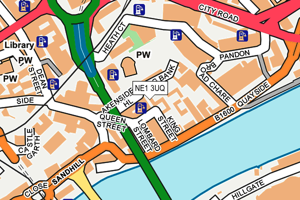 NE1 3UQ map - OS OpenMap – Local (Ordnance Survey)