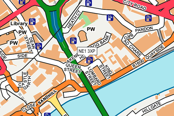 NE1 3XP map - OS OpenMap – Local (Ordnance Survey)