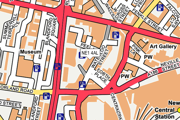 NE1 4AL map - OS OpenMap – Local (Ordnance Survey)