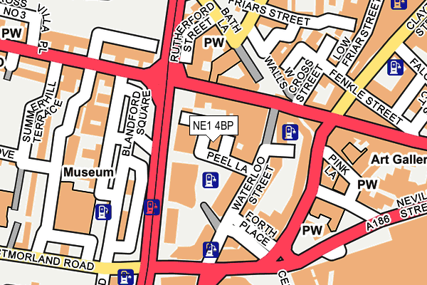 NE1 4BP map - OS OpenMap – Local (Ordnance Survey)