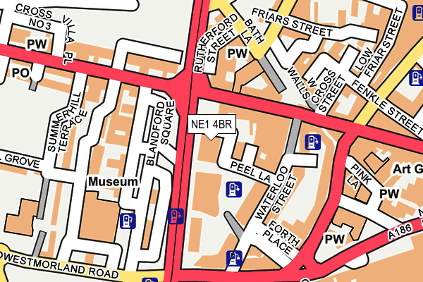 NE1 4BR map - OS OpenMap – Local (Ordnance Survey)
