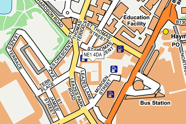 NE1 4DA map - OS OpenMap – Local (Ordnance Survey)