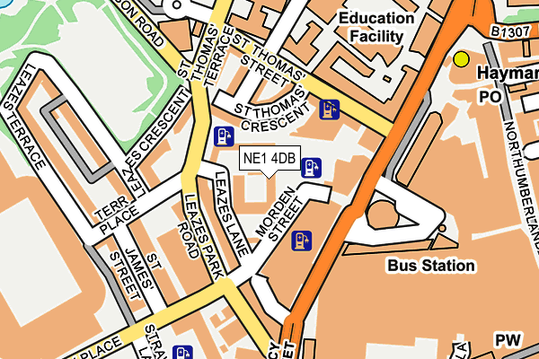 NE1 4DB map - OS OpenMap – Local (Ordnance Survey)