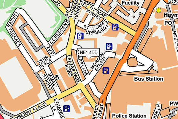NE1 4DD map - OS OpenMap – Local (Ordnance Survey)
