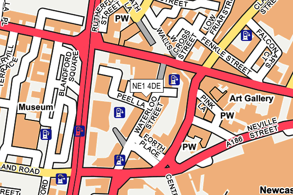NE1 4DE map - OS OpenMap – Local (Ordnance Survey)