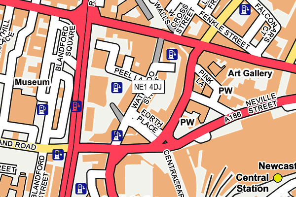 NE1 4DJ map - OS OpenMap – Local (Ordnance Survey)