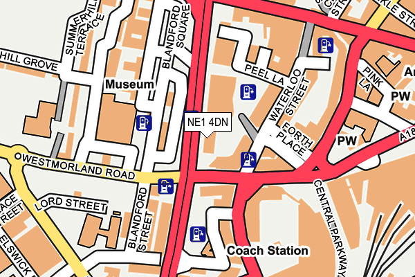 NE1 4DN map - OS OpenMap – Local (Ordnance Survey)