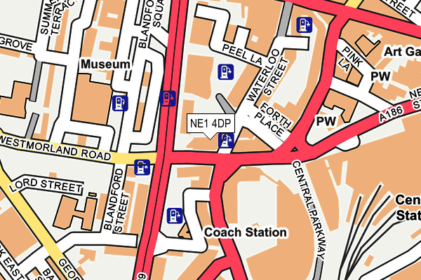 NE1 4DP map - OS OpenMap – Local (Ordnance Survey)