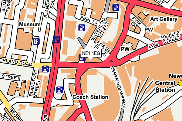 NE1 4EG map - OS OpenMap – Local (Ordnance Survey)