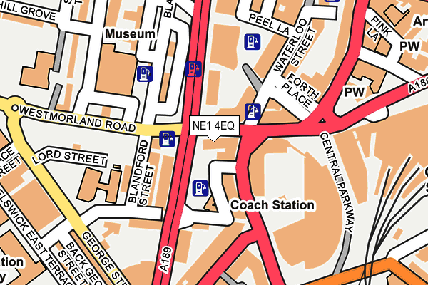 NE1 4EQ map - OS OpenMap – Local (Ordnance Survey)