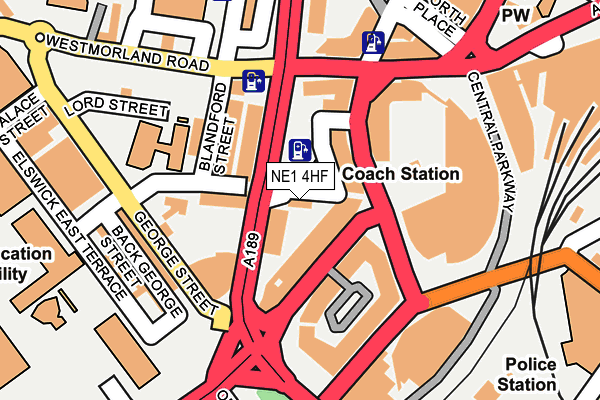 NE1 4HF map - OS OpenMap – Local (Ordnance Survey)