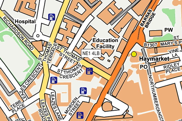 NE1 4LB map - OS OpenMap – Local (Ordnance Survey)