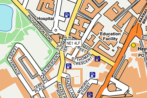 NE1 4LF map - OS OpenMap – Local (Ordnance Survey)