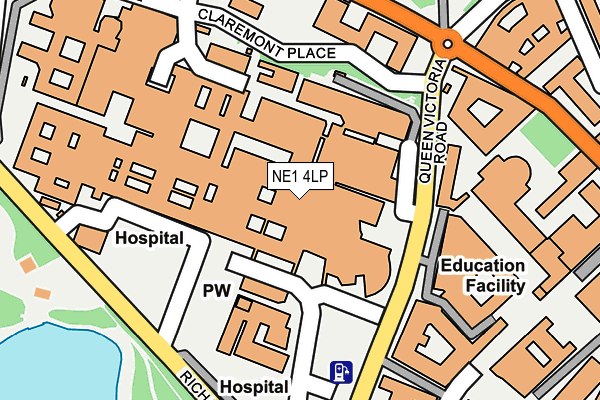 NE1 4LP map - OS OpenMap – Local (Ordnance Survey)
