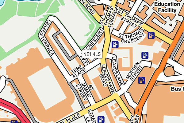 NE1 4LS map - OS OpenMap – Local (Ordnance Survey)