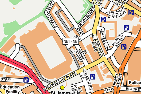 NE1 4NE map - OS OpenMap – Local (Ordnance Survey)