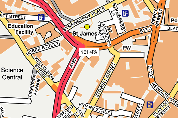 NE1 4PA map - OS OpenMap – Local (Ordnance Survey)