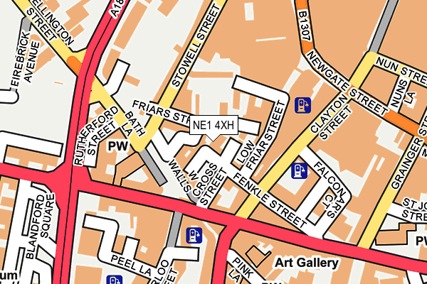 NE1 4XH map - OS OpenMap – Local (Ordnance Survey)