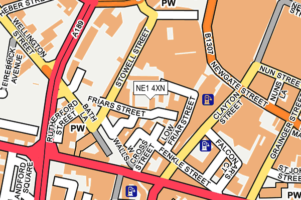 NE1 4XN map - OS OpenMap – Local (Ordnance Survey)