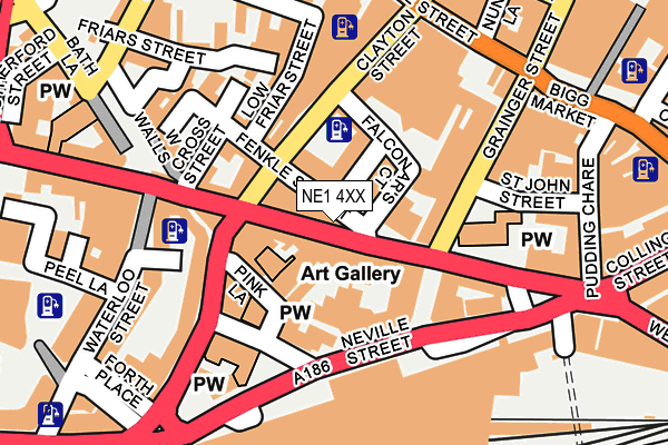 NE1 4XX map - OS OpenMap – Local (Ordnance Survey)