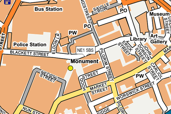 NE1 5BS map - OS OpenMap – Local (Ordnance Survey)