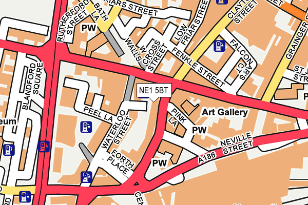 NE1 5BT map - OS OpenMap – Local (Ordnance Survey)