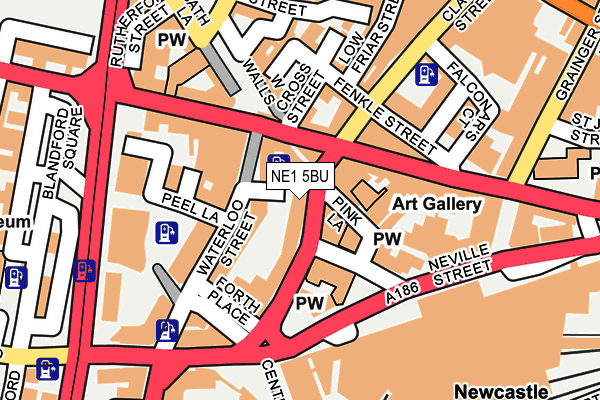 NE1 5BU map - OS OpenMap – Local (Ordnance Survey)