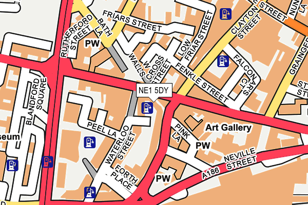 NE1 5DY map - OS OpenMap – Local (Ordnance Survey)