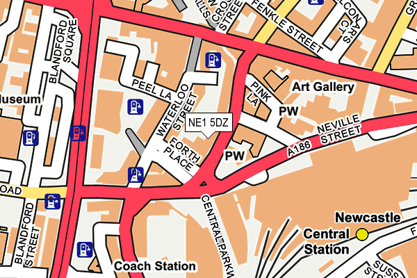 NE1 5DZ map - OS OpenMap – Local (Ordnance Survey)