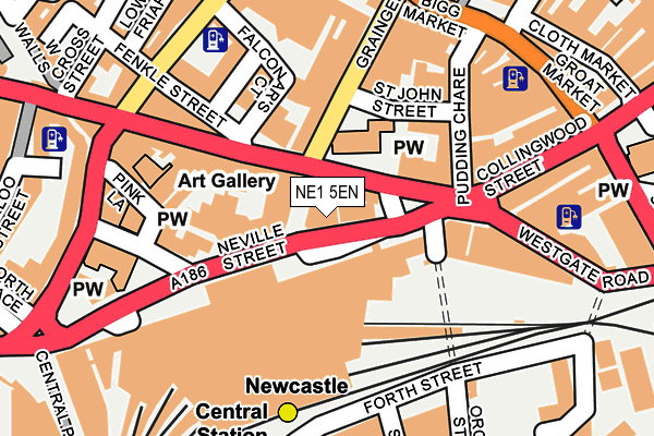 NE1 5EN map - OS OpenMap – Local (Ordnance Survey)