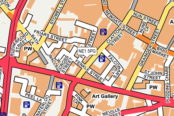 NE1 5PG map - OS OpenMap – Local (Ordnance Survey)