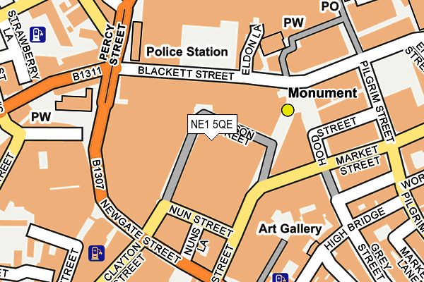 NE1 5QE map - OS OpenMap – Local (Ordnance Survey)