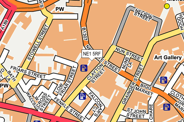 NE1 5RF map - OS OpenMap – Local (Ordnance Survey)