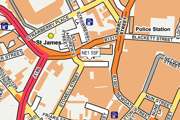 NE1 5SF map - OS OpenMap – Local (Ordnance Survey)