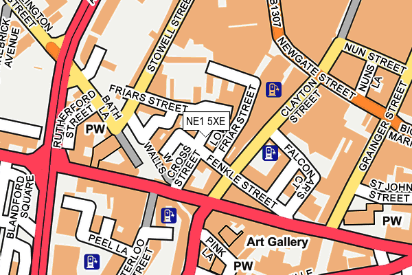 NE1 5XE map - OS OpenMap – Local (Ordnance Survey)