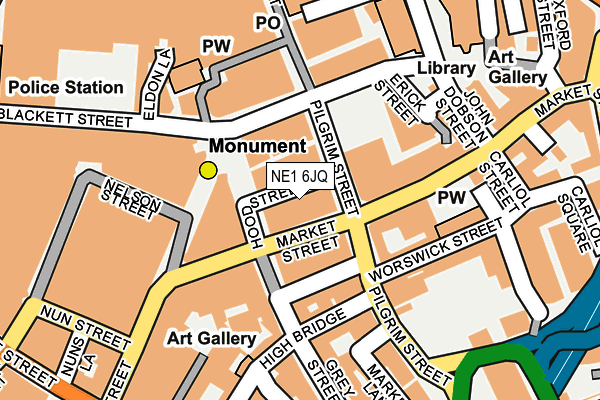 Map of MARKET PLACE HEXHAM LTD at local scale