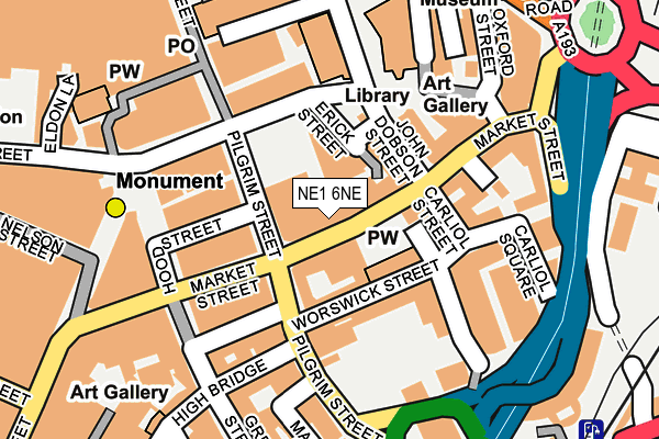NE1 6NE map - OS OpenMap – Local (Ordnance Survey)