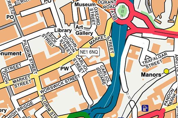 NE1 6NQ map - OS OpenMap – Local (Ordnance Survey)