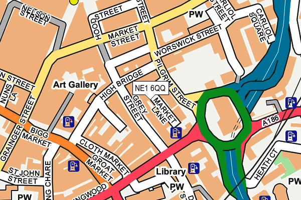 NE1 6QQ map - OS OpenMap – Local (Ordnance Survey)