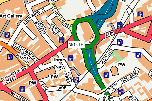 NE1 6TH map - OS OpenMap – Local (Ordnance Survey)