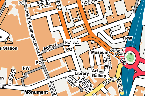 NE1 8EQ map - OS OpenMap – Local (Ordnance Survey)