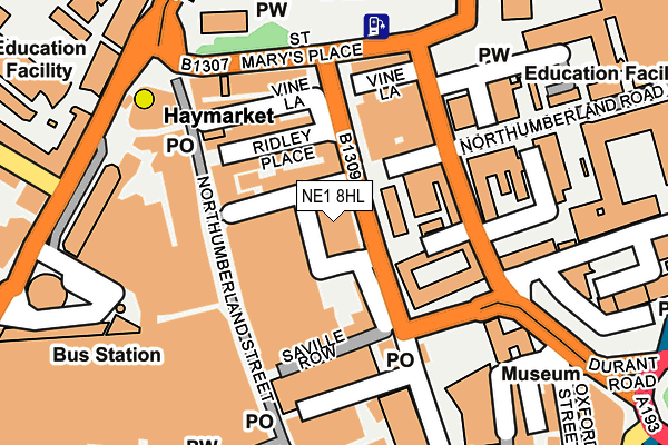 NE1 8HL map - OS OpenMap – Local (Ordnance Survey)