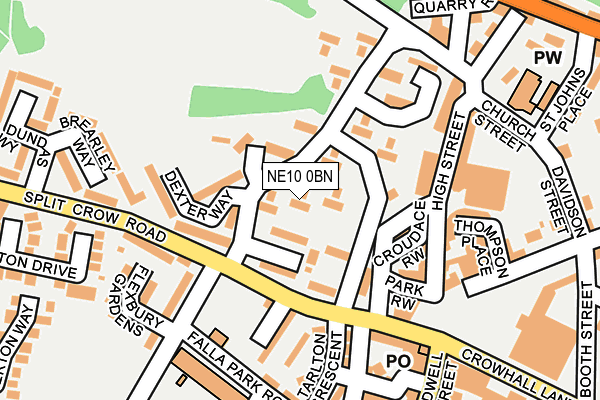 NE10 0BN map - OS OpenMap – Local (Ordnance Survey)