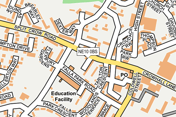 NE10 0BS map - OS OpenMap – Local (Ordnance Survey)