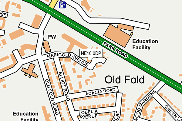 NE10 0DP map - OS OpenMap – Local (Ordnance Survey)