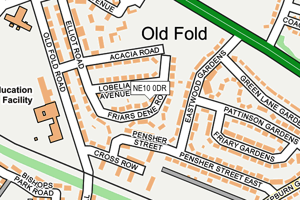 NE10 0DR map - OS OpenMap – Local (Ordnance Survey)