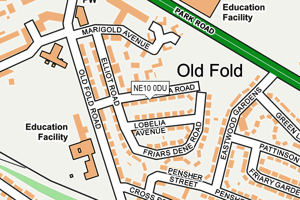 NE10 0DU map - OS OpenMap – Local (Ordnance Survey)