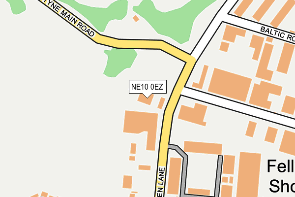 NE10 0EZ map - OS OpenMap – Local (Ordnance Survey)