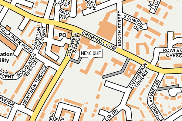NE10 0HF map - OS OpenMap – Local (Ordnance Survey)
